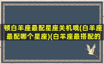 顿白羊座最配星座关机哦(白羊座最配哪个星座)(白羊座最搭配的星座是什么星座)