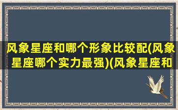 风象星座和哪个形象比较配(风象星座哪个实力最强)(风象星座和什么象星座)