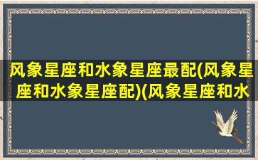 风象星座和水象星座最配(风象星座和水象星座配)(风象星座和水象星座区别)