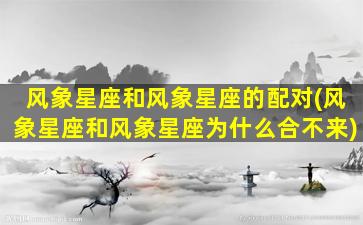 风象星座和风象星座的配对(风象星座和风象星座为什么合不来)