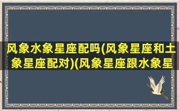 风象水象星座配吗(风象星座和土象星座配对)(风象星座跟水象星座合得来吗)