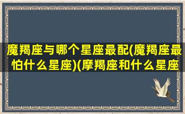 魔羯座与哪个星座最配(魔羯座最怕什么星座)(摩羯座和什么星座最配)