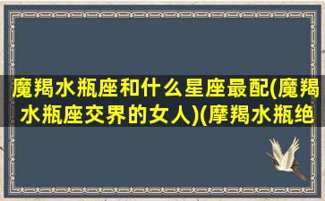 魔羯水瓶座和什么星座最配(魔羯水瓶座交界的女人)(摩羯水瓶绝配)