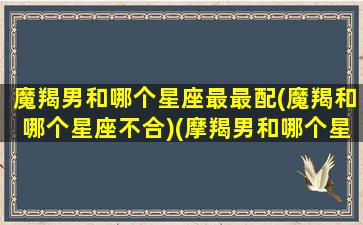 魔羯男和哪个星座最最配(魔羯和哪个星座不合)(摩羯男和哪个星座配对)