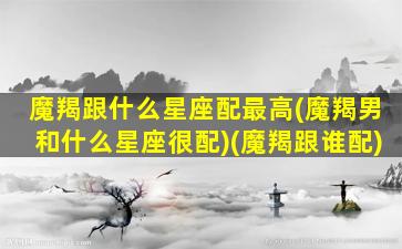 魔羯跟什么星座配最高(魔羯男和什么星座很配)(魔羯跟谁配)