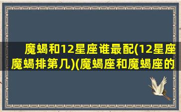 魔蝎和12星座谁最配(12星座魔蝎排第几)(魔蝎座和魔蝎座的星座般配吗)