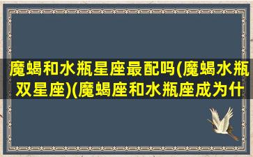 魔蝎和水瓶星座最配吗(魔蝎水瓶双星座)(魔蝎座和水瓶座成为什么关系最好)