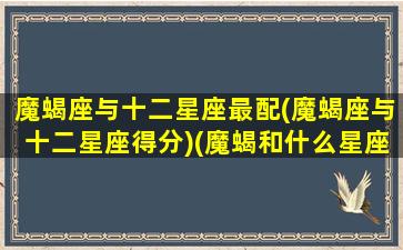 魔蝎座与十二星座最配(魔蝎座与十二星座得分)(魔蝎和什么星座配对)