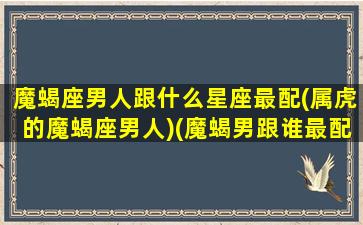 魔蝎座男人跟什么星座最配(属虎的魔蝎座男人)(魔蝎男跟谁最配)