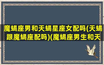 魔蝎座男和天蝎星座女配吗(天蝎跟魔蝎座配吗)(魔蝎座男生和天蝎女)