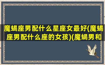 魔蝎座男配什么星座女最好(魔蝎座男配什么座的女孩)(魔蝎男和什么最配)