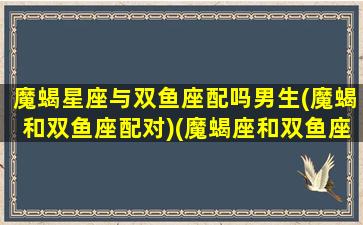 魔蝎星座与双鱼座配吗男生(魔蝎和双鱼座配对)(魔蝎座和双鱼座性格合吗)