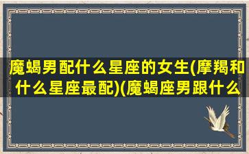 魔蝎男配什么星座的女生(摩羯和什么星座最配)(魔蝎座男跟什么星座合适)