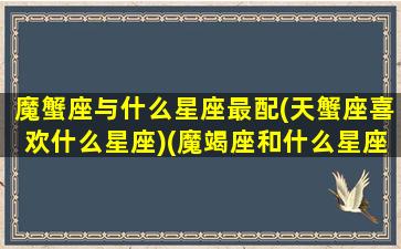 魔蟹座与什么星座最配(天蟹座喜欢什么星座)(魔竭座和什么星座最配对)