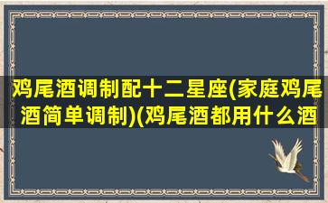 鸡尾酒调制配十二星座(家庭鸡尾酒简单调制)(鸡尾酒都用什么酒调)