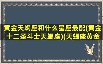 黄金天蝎座和什么星座最配(黄金十二圣斗士天蝎座)(天蝎座黄金圣斗士头像)