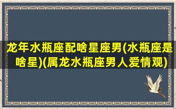 龙年水瓶座配啥星座男(水瓶座是啥星)(属龙水瓶座男人爱情观)